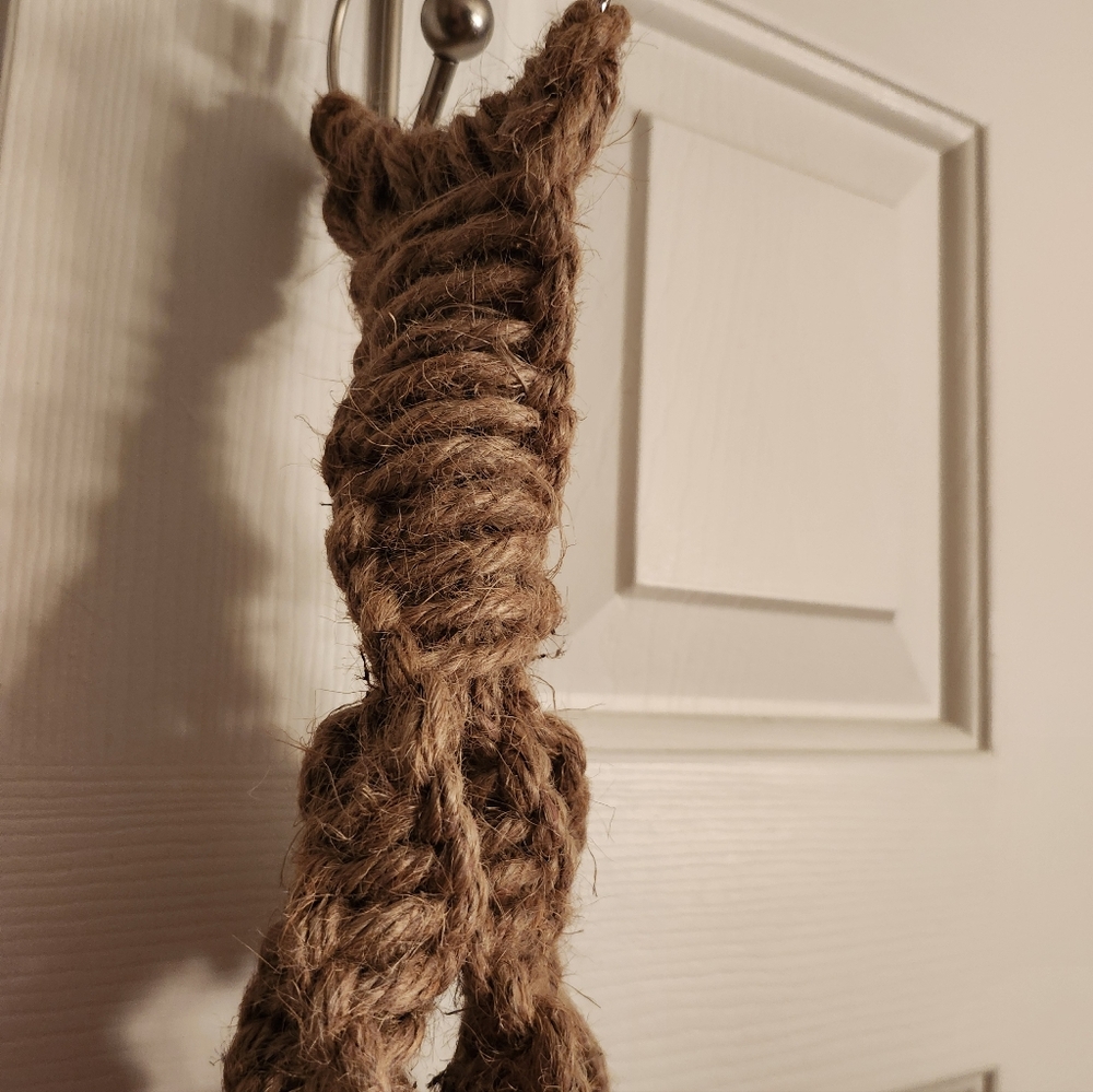 Natural Jute Boho Hanging Macrame Planter Handcrafted Ceramic Beads - Picture 4 of 5